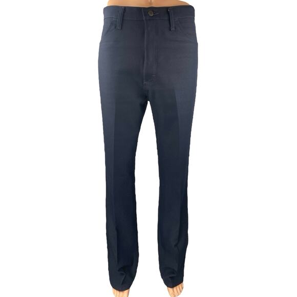 Wrangler Wrancher Mens Navy Blue Straight Leg Slim Khaki Chino Dress Pants 36x34